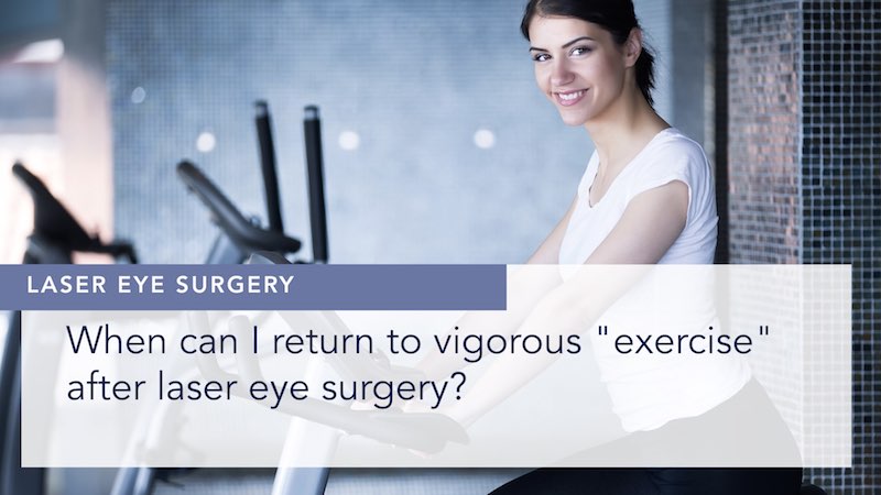 When can I return to vigorous exercise after laser eye surgery alex shortt london